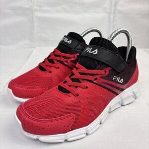 Fila Kids Red/Black Gammatize Strap Sneakers Size 6 Youth